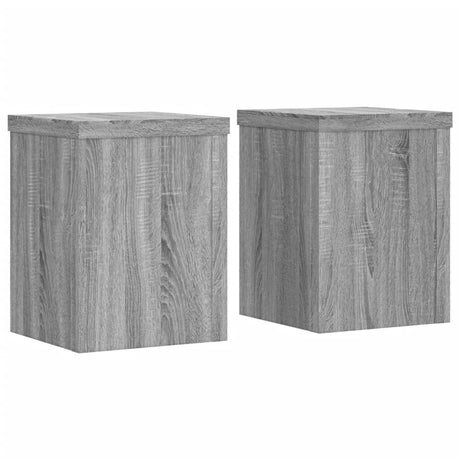 Vidaxxl-Pflanzenständer, 2 Stück, 15 x 15 x 20 cm, technisches Holz, graues Sonoma