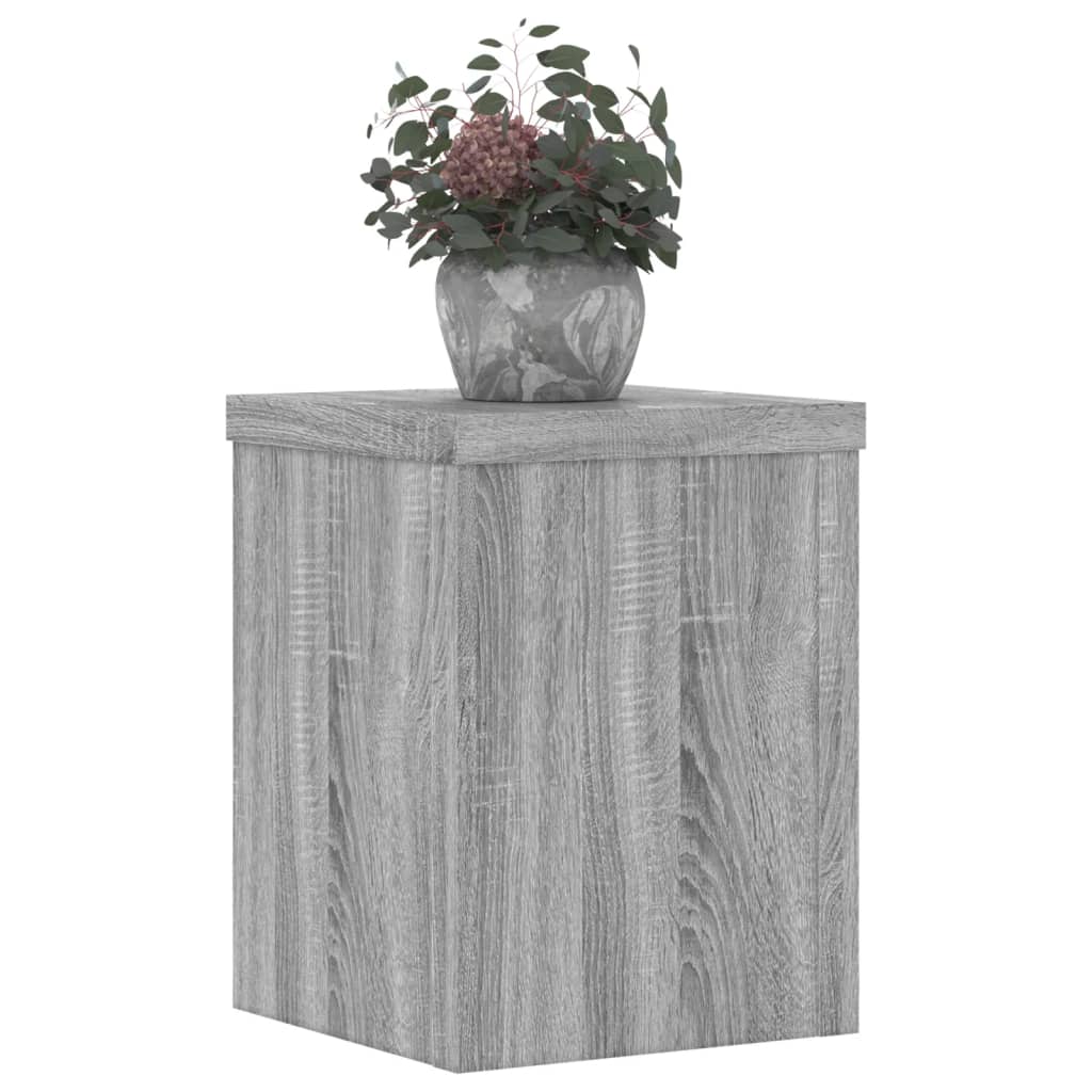 Vidaxxl-Pflanzenständer, 2 Stück, 15 x 15 x 20 cm, technisches Holz, graues Sonoma