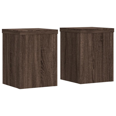 Vidaxx Pflanzenständer 2 Stück 15x15x20 cm Holzwerkstoff braune Eiche