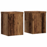 VidaXL Pflanzenständer 2 Stück 15x15x20 cm behandeltes Holz, altholzfarben