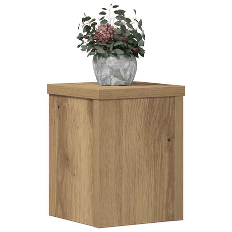 Vidaxx Pflanzenständer 2 Stück 15x15x20 cm Holz handgefertigte Eiche