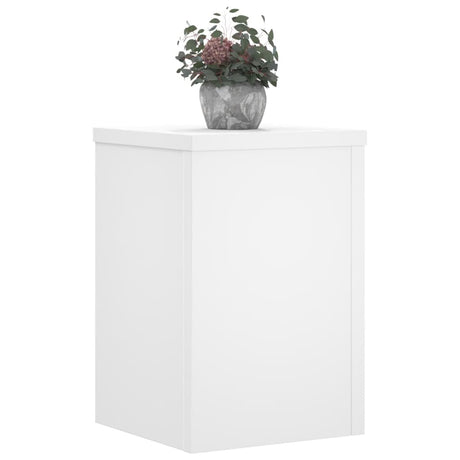 VidaXL Pflanzenständer 2 Stück 20x20x30 cm Holzwerkstoff weiß