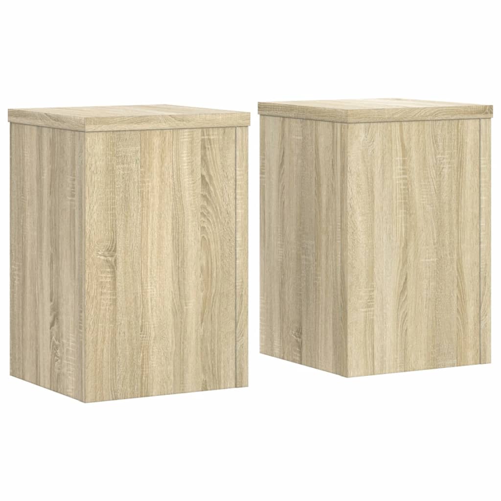 VidaXL Pflanzenständer, 2 Stück, 20 x 20 x 30 cm, Holzwerkstoff, Sonoma-Eiche
