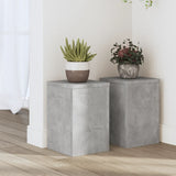 Vidaxx Pflanzenständer 2 Stück 20x20x30 cm Holzwerkstoff Betongrau