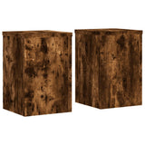 Vidaxx Pflanzenständer 2 Stück 20x20x30 cm verarbeitetes Holz geräucherte Eiche