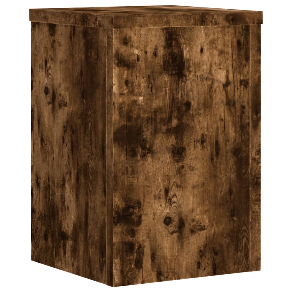 Vidaxx Pflanzenständer 2 Stück 20x20x30 cm verarbeitetes Holz geräucherte Eiche