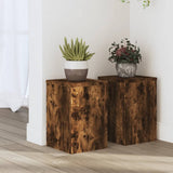Vidaxx Pflanzenständer 2 Stück 20x20x30 cm verarbeitetes Holz geräucherte Eiche