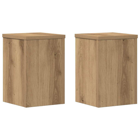 Vidaxx Pflanzenständer 2 Stück 20x20x30 cm Holz handwerkliche Eiche