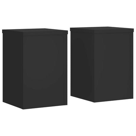 Vidaxx Pflanzenständer 2 Stück 25x25x35 cm verarbeitetes Holz schwarz
