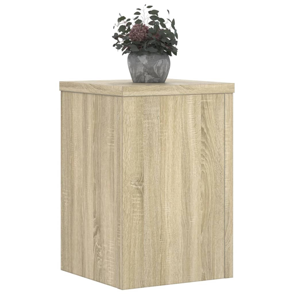 Vidaxxl Pflanzenständer 2 Stück 25x25x35 cm Holzwerkstoff Sonoma-Eiche