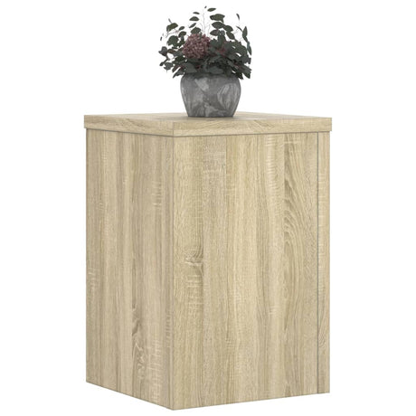 Vidaxxl Pflanzenständer 2 Stück 25x25x35 cm Holzwerkstoff Sonoma-Eiche