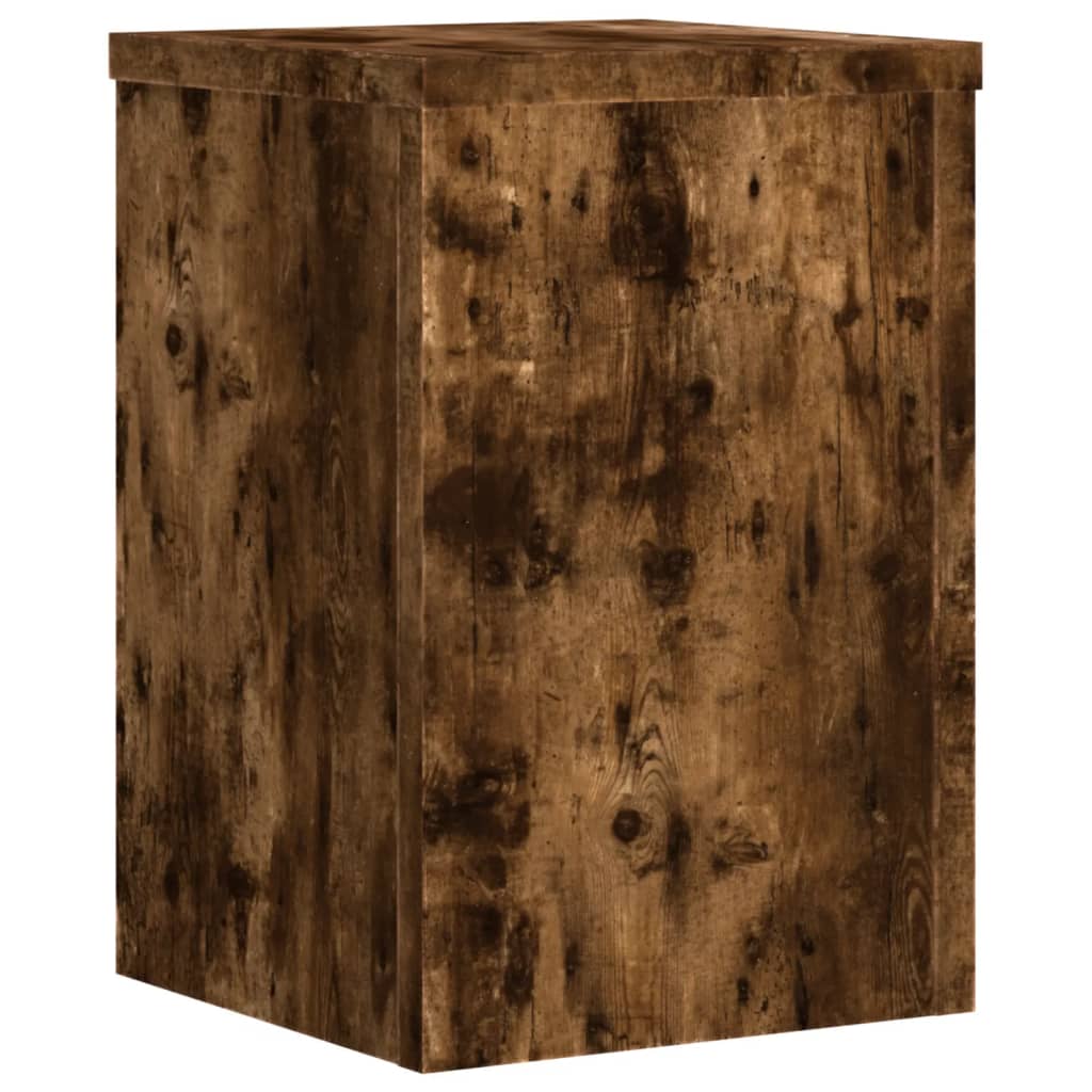 Vidaxx Pflanzenständer 2 Stück 25x25x35 cm verarbeitetes Holz geräucherte Eiche