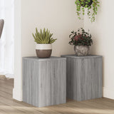 Vidaxxl-Pflanzenständer, 2 Stück, 25 x 25 x 35 cm, Holzwerkstoff, graues Sonoma