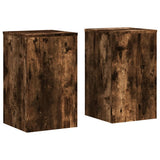 Vidaxx Pflanzenständer 2 Stück 30x30x50 cm verarbeitetes Holz geräucherte Eiche