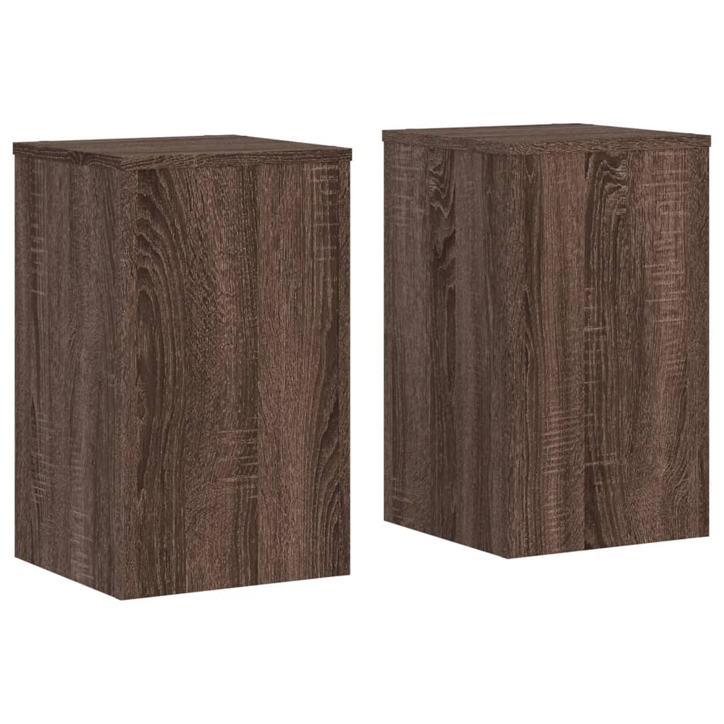 Vidaxx Pflanzenständer 2 Stück 30x30x50 cm Holzwerkstoff braune Eiche