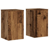 VidaXL Pflanzenständer 2 Stück 30x30x50 cm behandeltes Holz, altholzfarben
