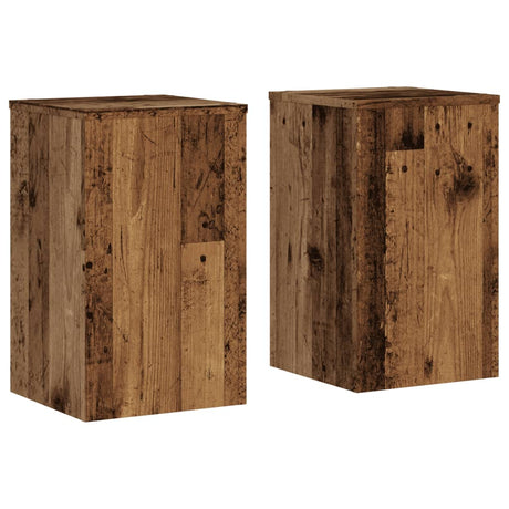 VidaXL Pflanzenständer 2 Stück 30x30x50 cm behandeltes Holz, altholzfarben