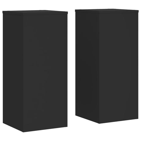 Vidaxx Pflanzenständer 2 Stück 30x30x70 cm verarbeitetes Holz schwarz