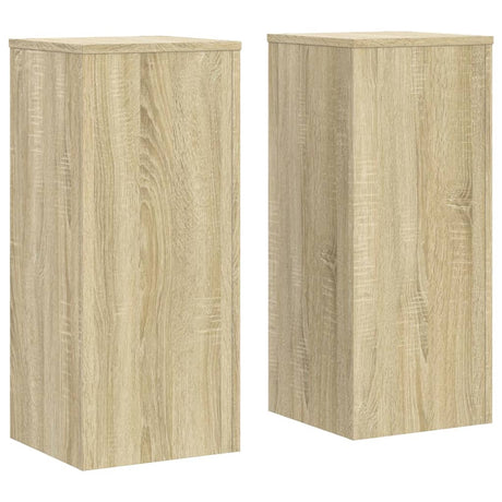 VidaXL Pflanzenständer, 2 Stück, 30 x 30 x 70 cm, Holzwerkstoff, Sonoma-Eiche