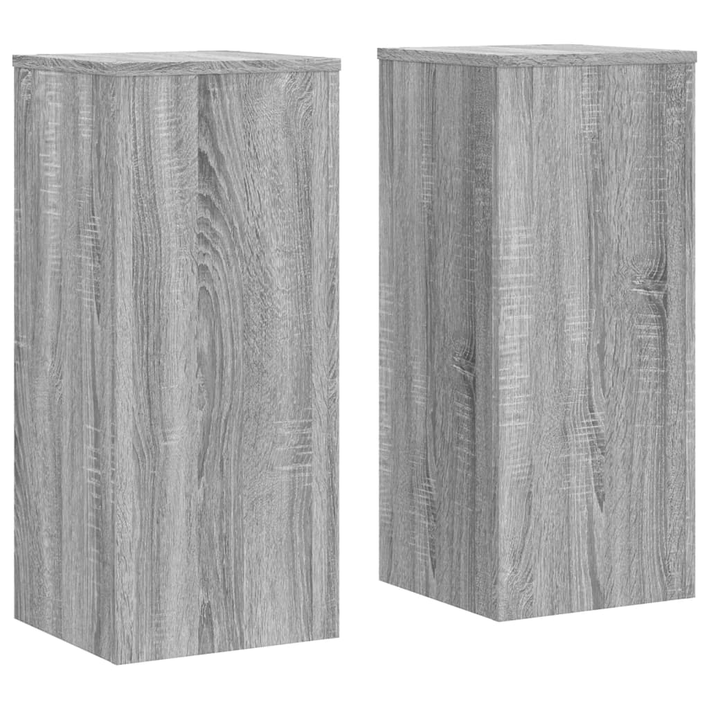 Vidaxx Pflanzenständer 2 Stück 30x30x70 cm Holzwerkstoff Sonoma grau