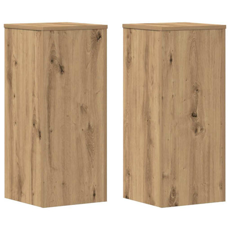 Vidaxx Pflanzenständer 2 Stück 30x30x70 cm Holz handgefertigte Eiche