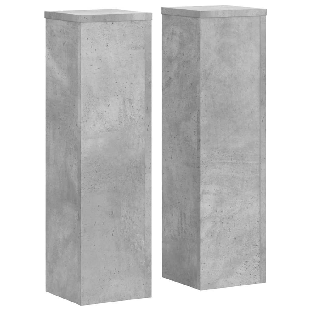 Vidaxx Pflanzenständer 2 Stück 17x17x60 cm Holzwerkstoff Betongrau