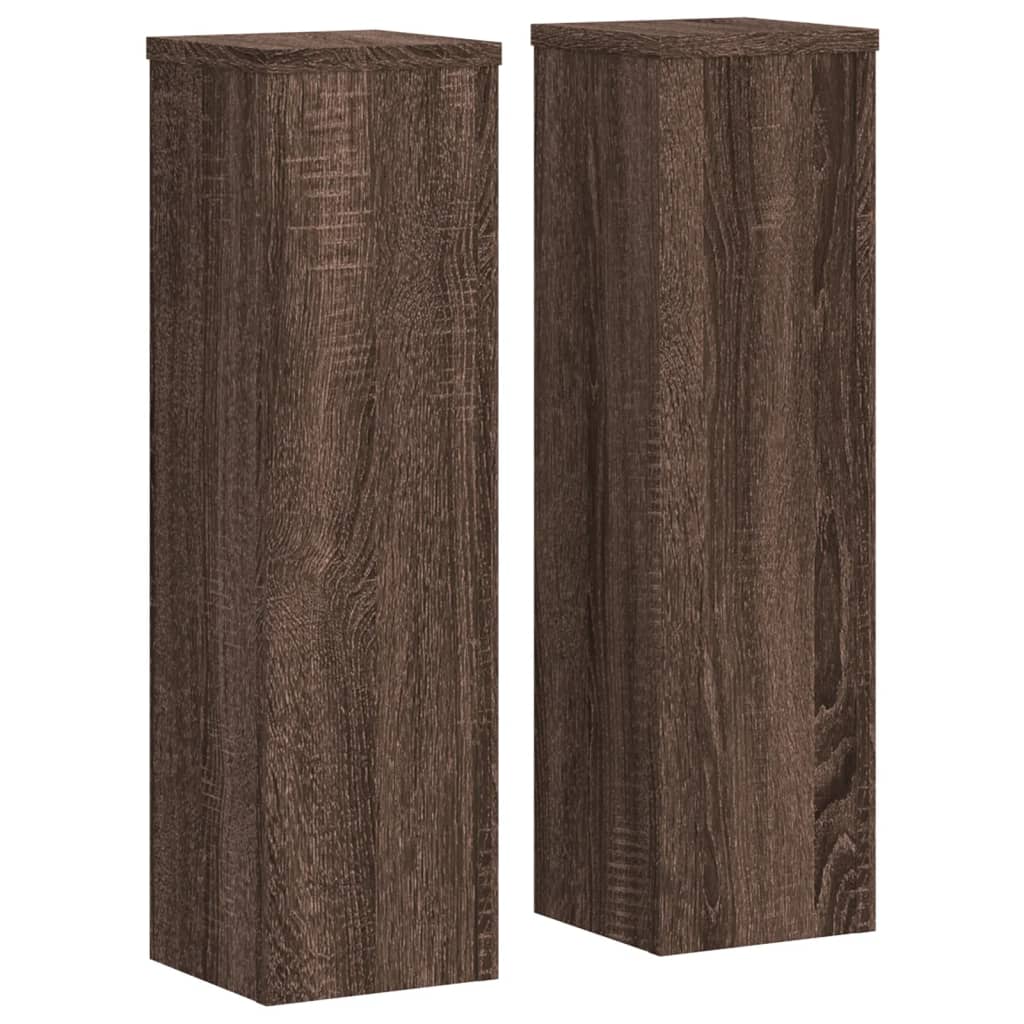 Vidaxx Pflanzenständer 2 Stück 17x17x60 cm Holzwerkstoff braune Eiche