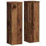 VidaXL Pflanzenständer 2 Stück 17x17x60 cm behandeltes Holz, altholzfarben