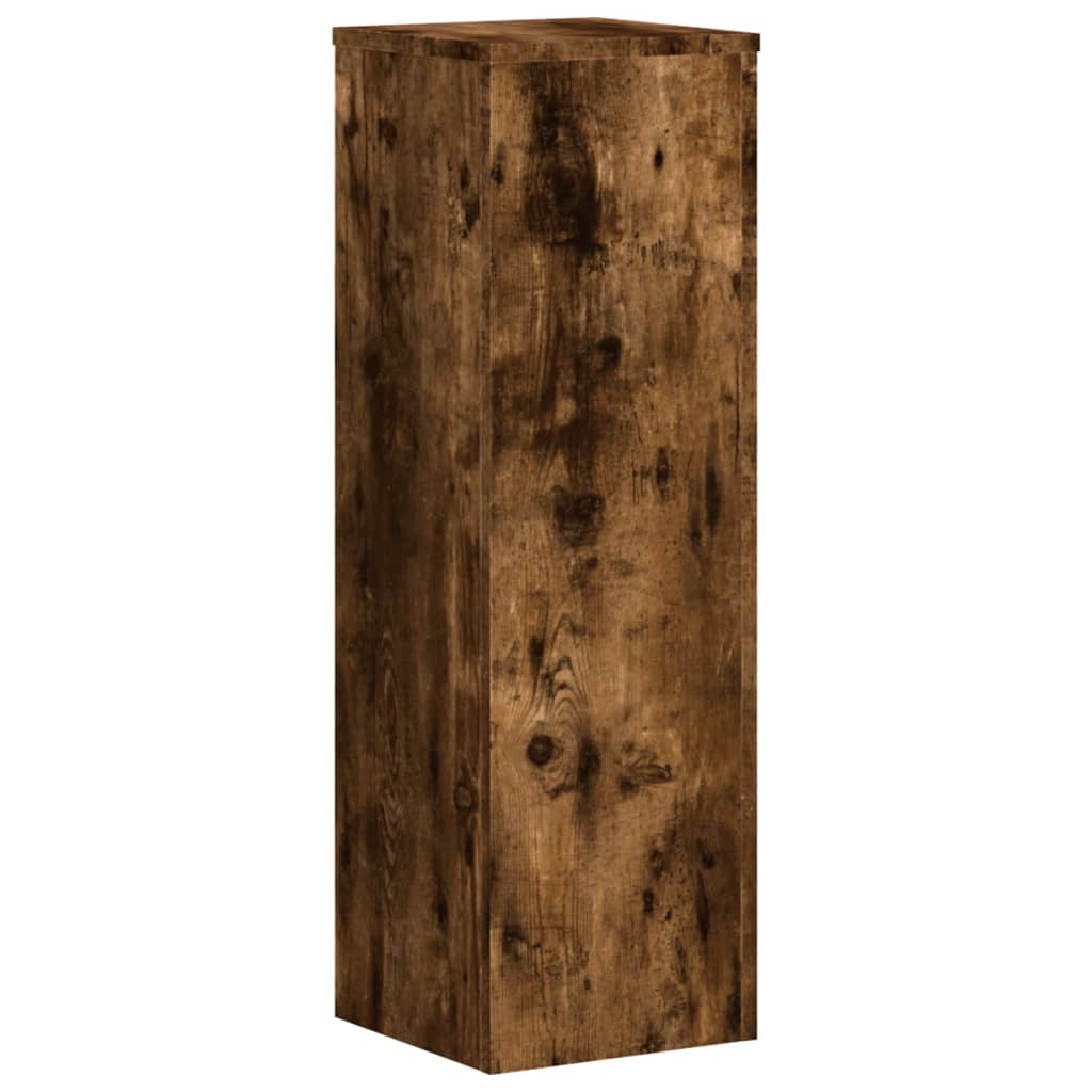 Vidaxx Pflanzenständer 2 Stück 25x25x80 cm verarbeitetes Holz geräucherte Eiche