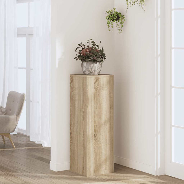 Vidaxx Pflanzenständer 33x33x100 cm Holzwerkstoff Sonoma-Eiche farbig