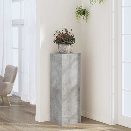 Vidaxx Pflanzenständer 33x33x100 cm Holzwerkstoff Betongrau