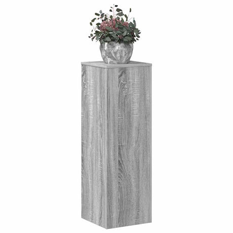 Vidaxx Pflanzenständer 33x33x100 cm, Holzwerkstoff, Sonoma-Eiche, grau