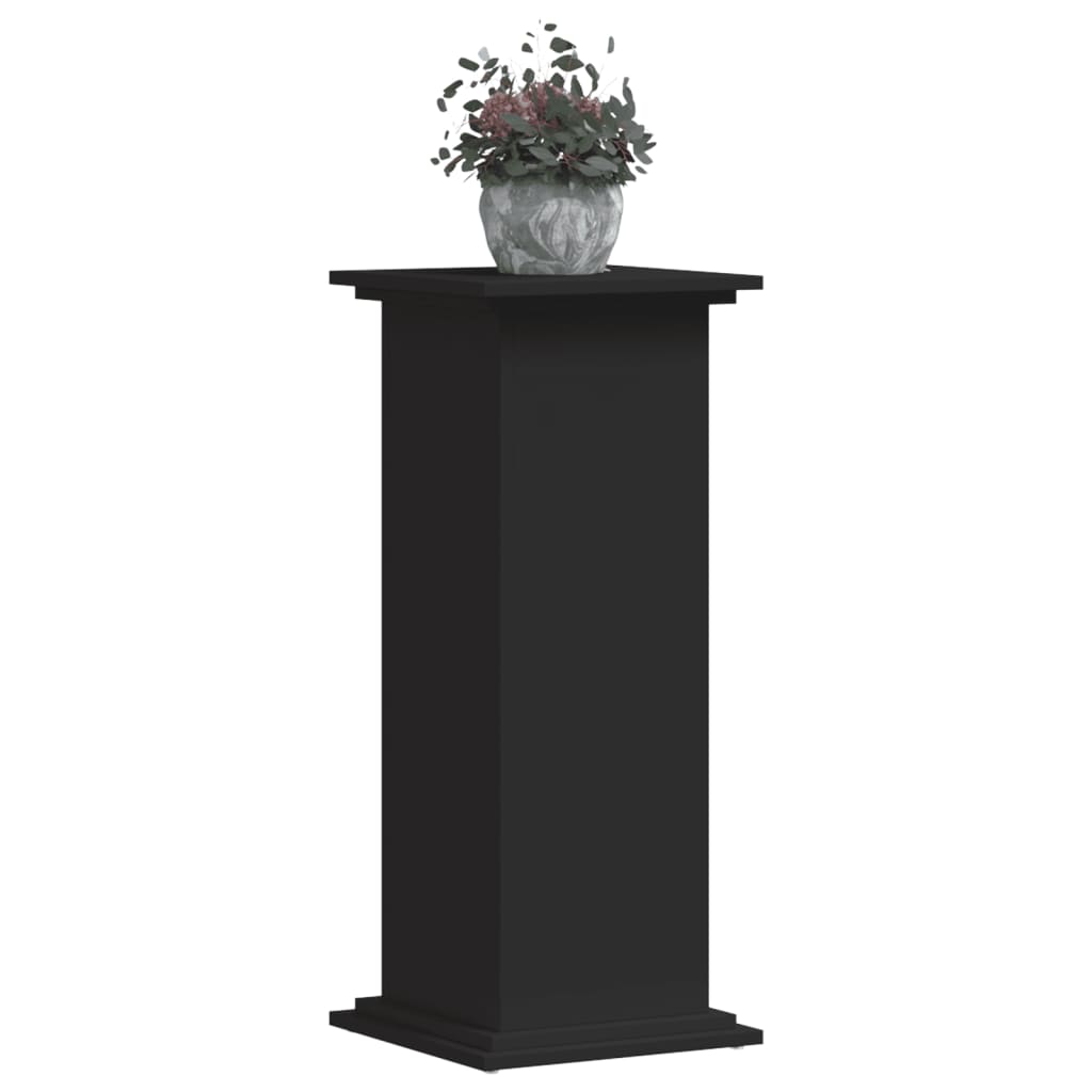 VidaXL Pflanzenständer 33x33x80 cm verarbeitetes Holz schwarz
