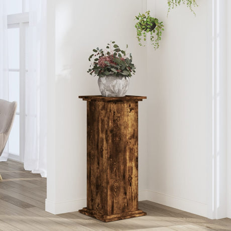 Vidaxx Pflanzenständer 33x33x80 cm verarbeitetes Holz, geräucherte Eiche