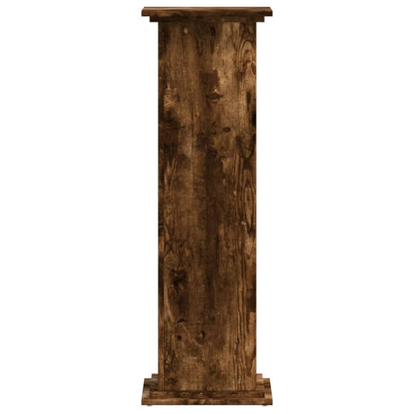 Vidaxx Pflanzenständer 33x33x100 cm verarbeitetes Holz, geräucherte Eiche