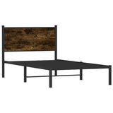 Vidaxl bedframe zonder matras metaal gerookt eikenkleurig 107x203 cm