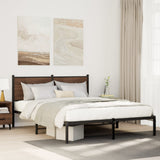 Vidaxl bedframe zonder matras metaal gerookt eikenkleurig 140x200 cm