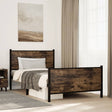 Vidaxl bedframe zonder matras metaal gerookt eikenkleurig 100x200 cm