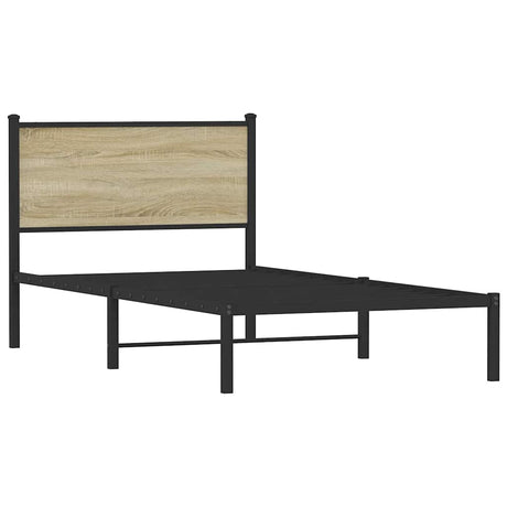 Vidaxl bedframe zonder matras metaal sonoma eikenkleurig 100x190 cm