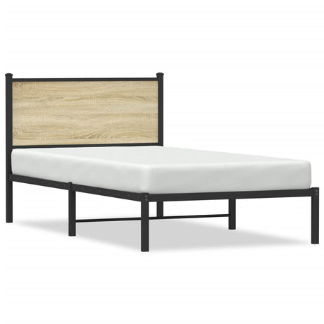 Vidaxl bedframe zonder matras metaal sonoma eikenkleurig 107x203 cm