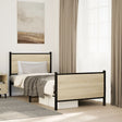 Vidaxl bedframe zonder matras metaal sonoma eikenkleurig 90x200 cm