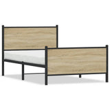 Vidaxl bedframe zonder matras metaal sonoma eikenkleurig 107x203 cm