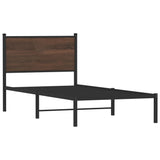 Vidaxl bedframe zonder matras metaal bruin eikenkleurig 90x190 cm