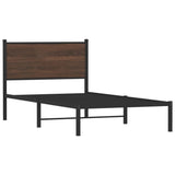 Vidaxl bedframe zonder matras metaal bruin eikenkleurig 100x200 cm
