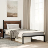 Vidaxl bedframe zonder matras metaal bruin eikenkleurig 100x200 cm