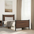 Vidaxl bedframe zonder matras metaal bruin eikenkleurig 80x200 cm