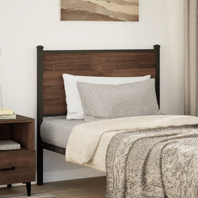 Vidaxl vervangend hoofdbord 80 cm bewerkt hout en staal bruin eikenkleurig