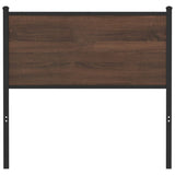 Vidaxl vervangend hoofdbord 80 cm bewerkt hout en staal bruin eikenkleurig