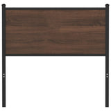 Vidaxl vervangend hoofdbord 90 cm bewerkt hout en staal bruin eikenkleurig