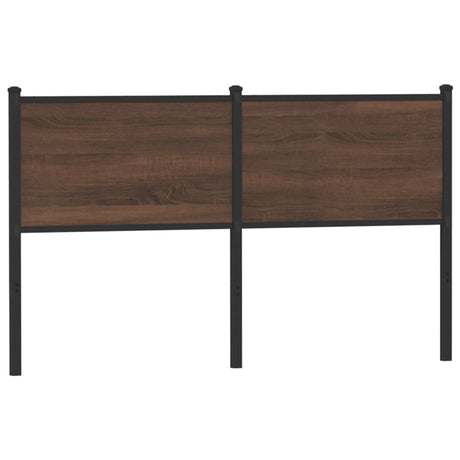Vidaxl vervangend hoofdbord 140 cm bewerkt hout en staal bruin eikenkleurig